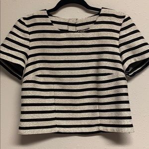 EXPRESS Striped Cropped Top